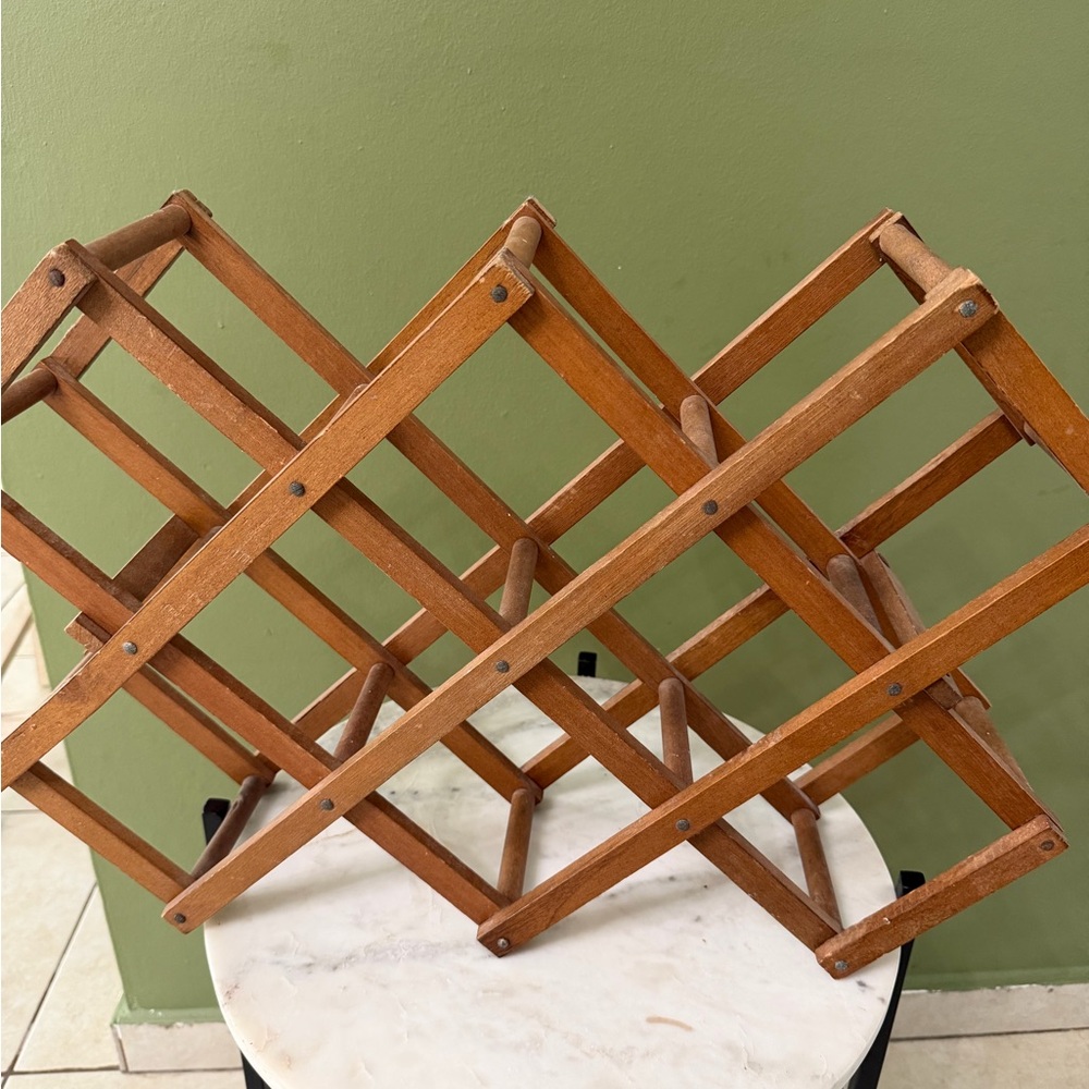 Vintage Wood Wine Rack